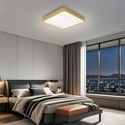 Brilagi - Luminária de teto LED POOL LED/48W/230V 3000/4000/6000K 50x50 cm dourada