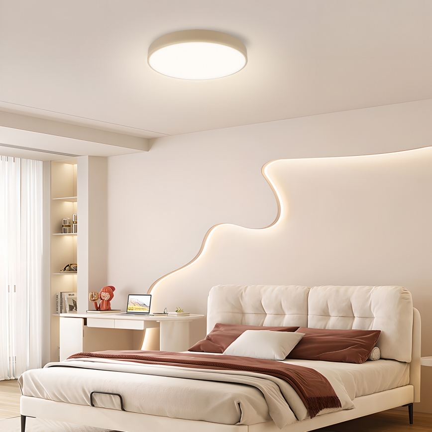 Brilagi - Luminária de teto LED POOL LED/48W/230V 3000/4500/6000K diâmetro 40 cm bege