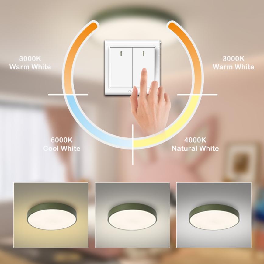Brilagi - Candeeiro de tecto LED POOL LED/60W/230V 3000/4000/6000K Ø 60 cm verde