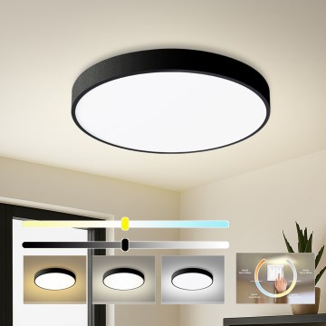 Brilagi - Luminária de teto LED POOL LED/60W/230V 3000/4000/6000K Ø 60 cm preta
