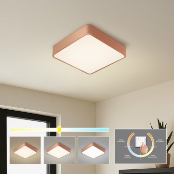 BRILAGI - Luminária de teto LED POOL SQUARE LED/36W/230V 3000/4000/6000K 40x40 cm cobre