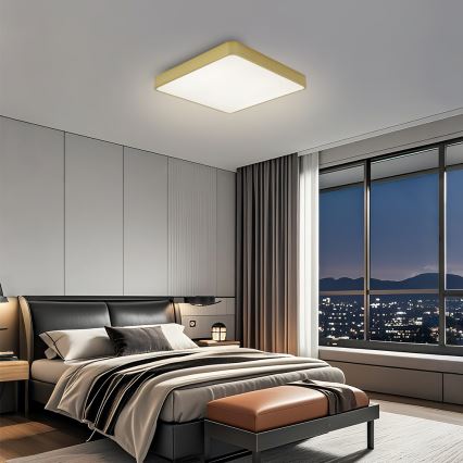 BRILAGI - Luminária de teto LED POOL SQUARE LED/36W/230V 3000/4000/6000K 40x40 cm dourada