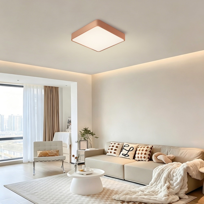Brilagi - Candeeiro de tecto LED POOL SQUARE LED/48W/230V 3000/4000/6000K 50x50 cm bronze