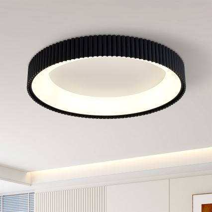 Brilagi - Candeeiro de tecto LED regulável FALCON MODERN, 54 W, 230 V, 3000–6500 K, diâmetro 60 cm, preto + comando remoto