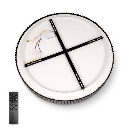 Brilagi - Candeeiro de tecto LED regulável FALCON MODERN, 54 W, 230 V, 3000–6500 K, diâmetro 60 cm, preto + comando remoto