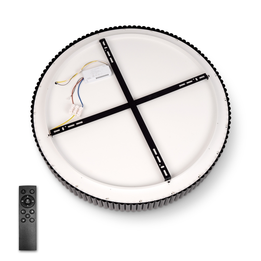 Brilagi - Candeeiro de tecto LED regulável FALCON MODERN, 54 W, 230 V, 3000–6500 K, diâmetro 60 cm, preto + comando remoto