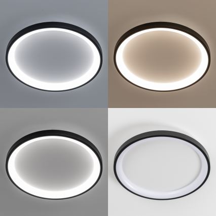 Brilagi - Candeeiro de teto LED regulável FALCON SLIM LED/42W/230V 3000-6500K Ø 50 cm preto + controlo remoto