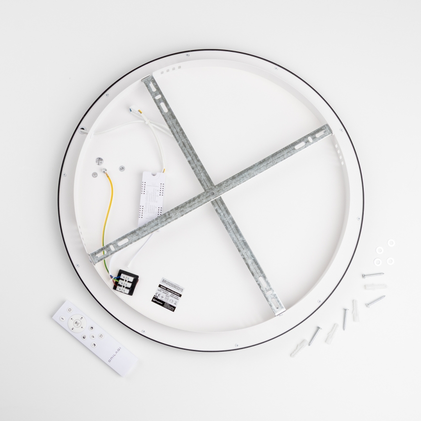 Brilagi - Candeeiro de teto LED regulável FALCON SLIM LED/42W/230V 3000-6500K Ø 50 cm preto + controlo remoto