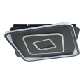 Brilagi - Luminária de teto LED regulável IRIS LED/98W/230V 3000-6000K 50x50 cm preta + comando remoto