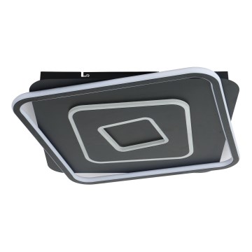 Brilagi - Luminária de teto LED regulável IRIS LED/98W/230V 3000-6000K 50x50 cm preta + comando remoto