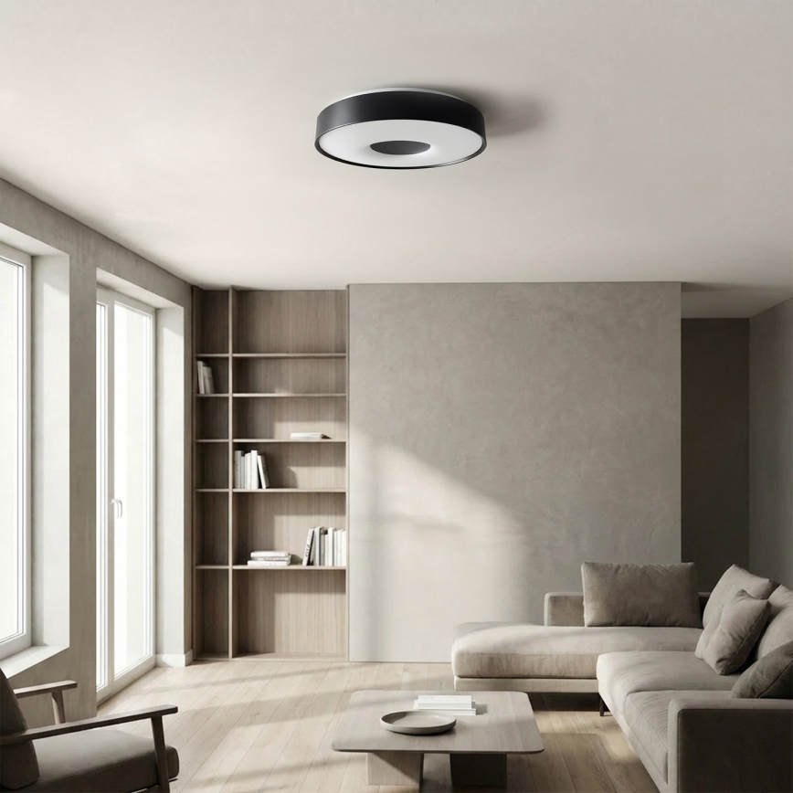 Brilagi - Candeeiro de tecto LED dimerizável JAMIS LED/48W/230V 3000-6500K Ø 39 cm preto + controlo remoto