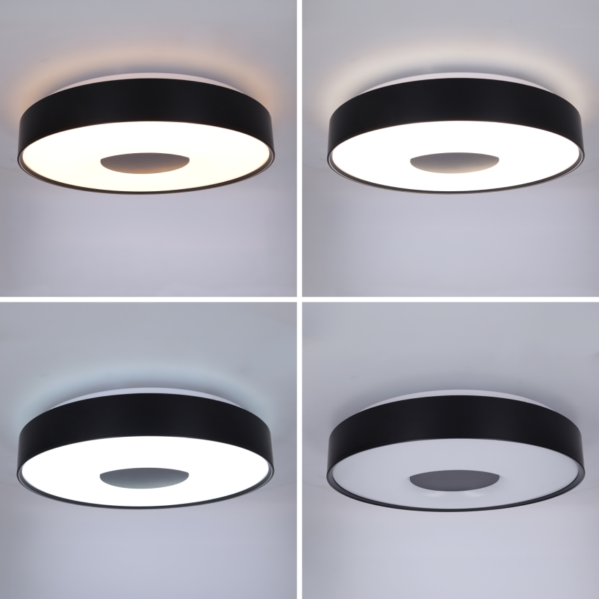 Brilagi - Candeeiro de tecto LED dimerizável JAMIS LED/48W/230V 3000-6500K Ø 39 cm preto + controlo remoto