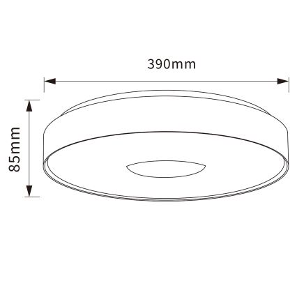 Brilagi - Candeeiro de tecto LED dimerizável JAMIS LED/48W/230V 3000-6500K Ø 39 cm preto + controlo remoto
