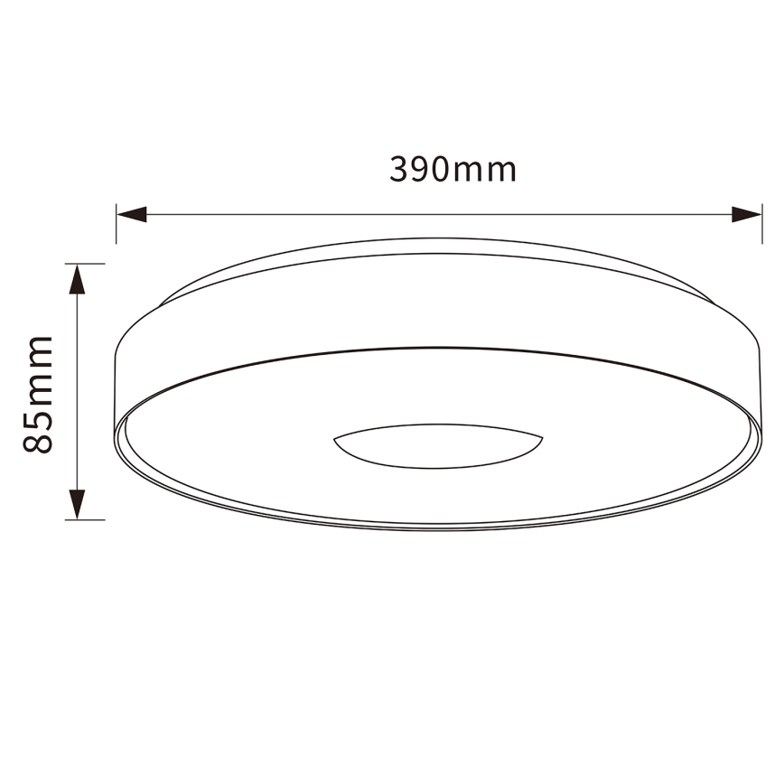 Brilagi - Candeeiro de tecto LED dimerizável JAMIS LED/48W/230V 3000-6500K Ø 39 cm preto + controlo remoto