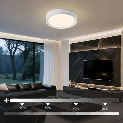 Brilagi - Candeeiro de teto LED dimerizável KREON LED/54W/230V 3000-6000K branco, diâmetro 38 cm + controlo remoto