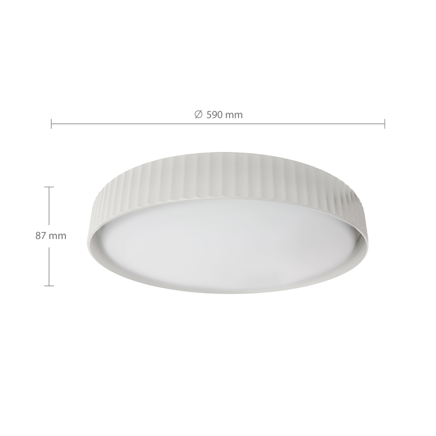 Brilagi - Candeeiro de teto LED dimerizável LUCIA LED/60W/230V 3000-6500K Ø59 cm branco + controlo remoto