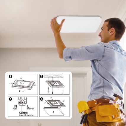 Brilagi - Plafon LED dimerizável MILKY WAY LED/24W/230V 3000-6500K 37x37 cm + controlo remoto