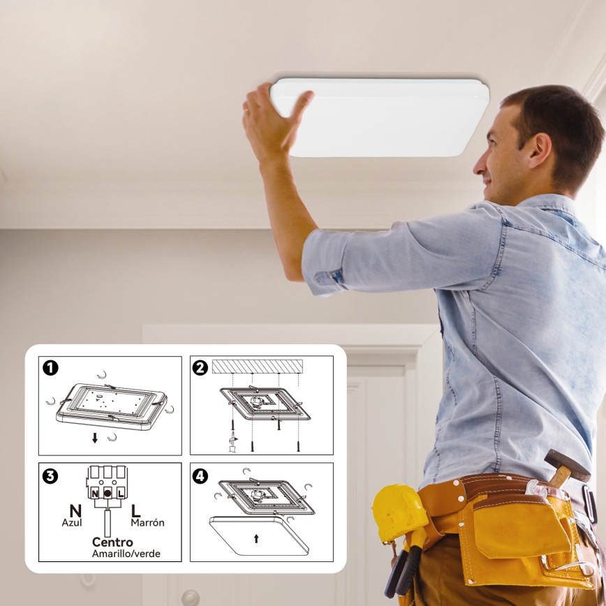 Brilagi - Plafon LED dimerizável MILKY WAY LED/24W/230V 3000-6500K 37x37 cm + controlo remoto