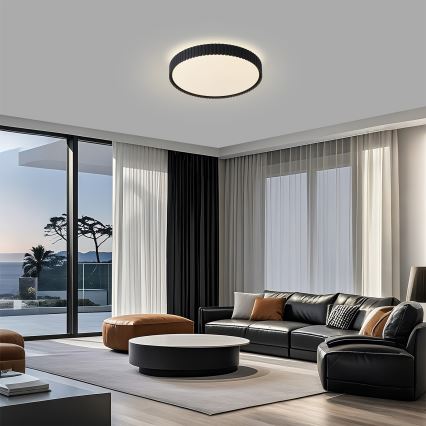 Brilagi - Candeeiro de tecto LED dimerizável ORINO LED/54W/230V 3000-6000K preto Ø 43 cm + comando remoto