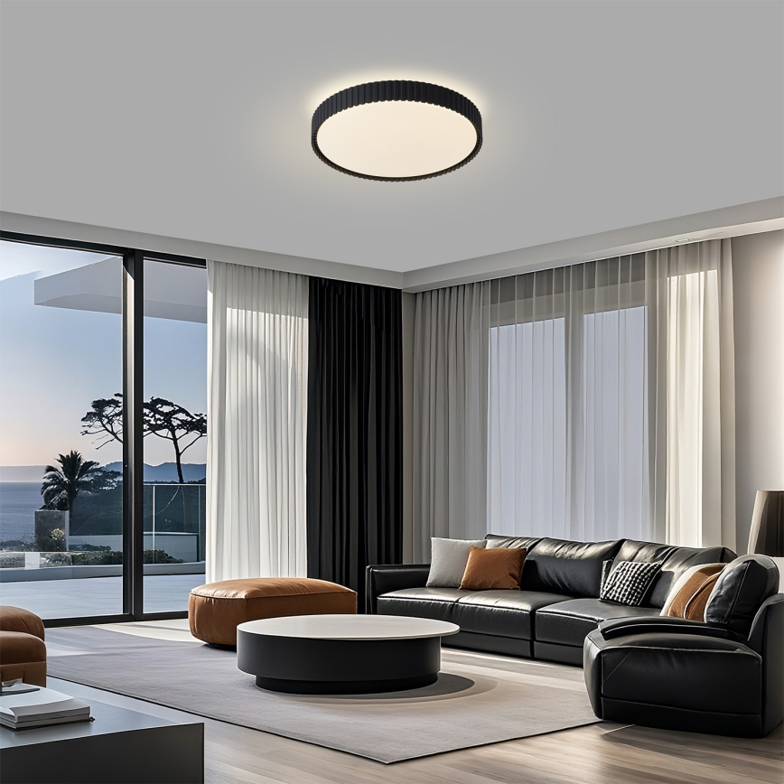Brilagi - Candeeiro de tecto LED dimerizável ORINO LED/54W/230V 3000-6000K preto Ø 43 cm + comando remoto