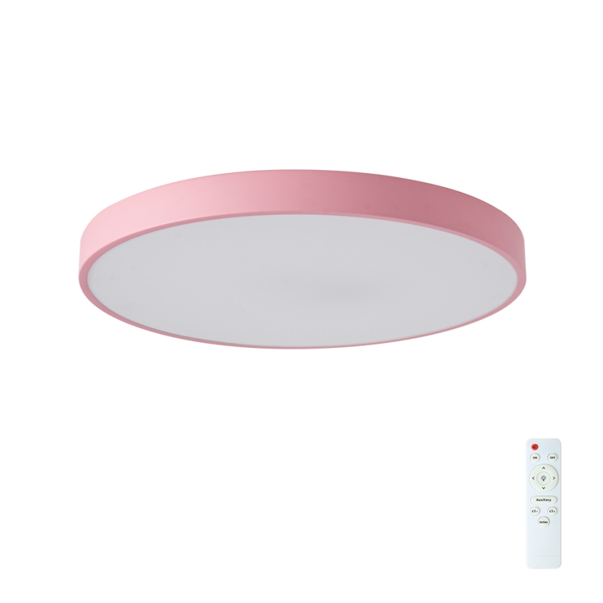 Brilagi - Candeeiro de teto LED regulável POOL LED/60W/230V 3000-6000K diâmetro 60 cm rosa + comando remoto