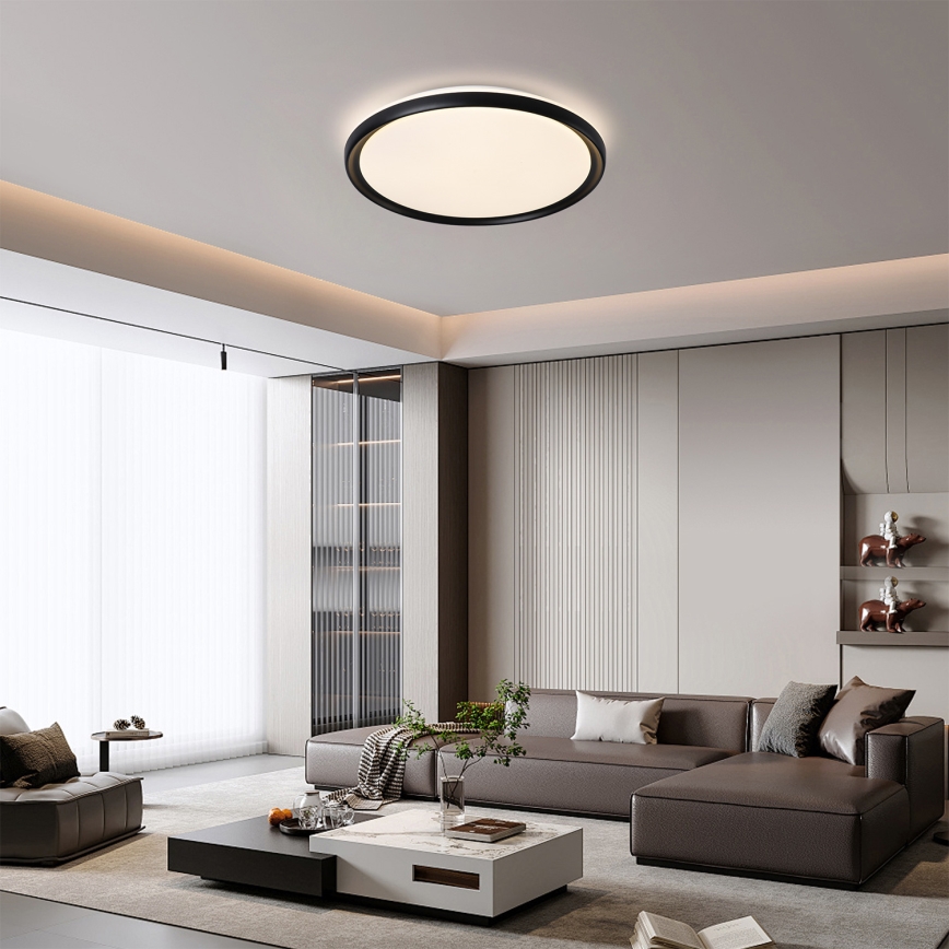 Brilagi - Candeeiro de teto LED regulável RIVO LED/72W/230V 3000-6000K preto Ø 50 cm + controlo remoto