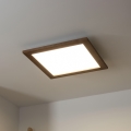 Brilagi - Luminária de teto LED regulável SLIMFRAME WOOD LED/36W/230V 49,5x49,5 cm 3000-6000K castanho escuro + comando remoto