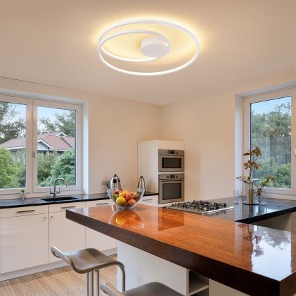 Brilagi - Luminária de teto LED dimerizável TWISTER LED/75W/230V 3000-6000K Ø 70 cm branca + controle remoto