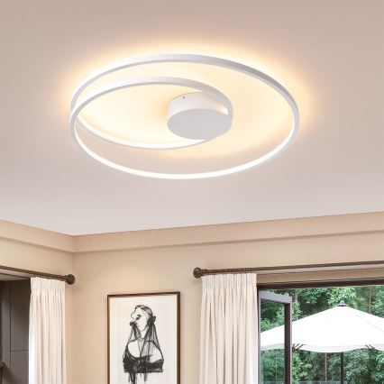 Brilagi - Luminária de teto LED dimerizável TWISTER LED/75W/230V 3000-6000K Ø 70 cm branca + controle remoto