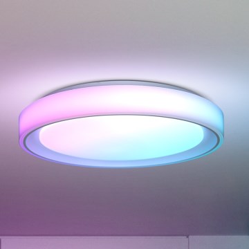 Brilagi - Luminária de teto LED RGB dimerizável FLOCO LED/30W/230V Ø 39,5 cm 3000–6500K Wi‑Fi Tuya + LED/6W + comando remoto