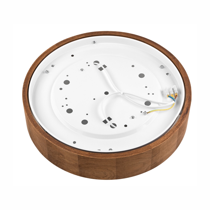 Brilagi - Candeeiro de teto LED RGBW dimerizável CARVALHO 2x E27 / 15 W / 230 V 2700–6500 K Wi‑Fi carvalho Ø 37,5 cm