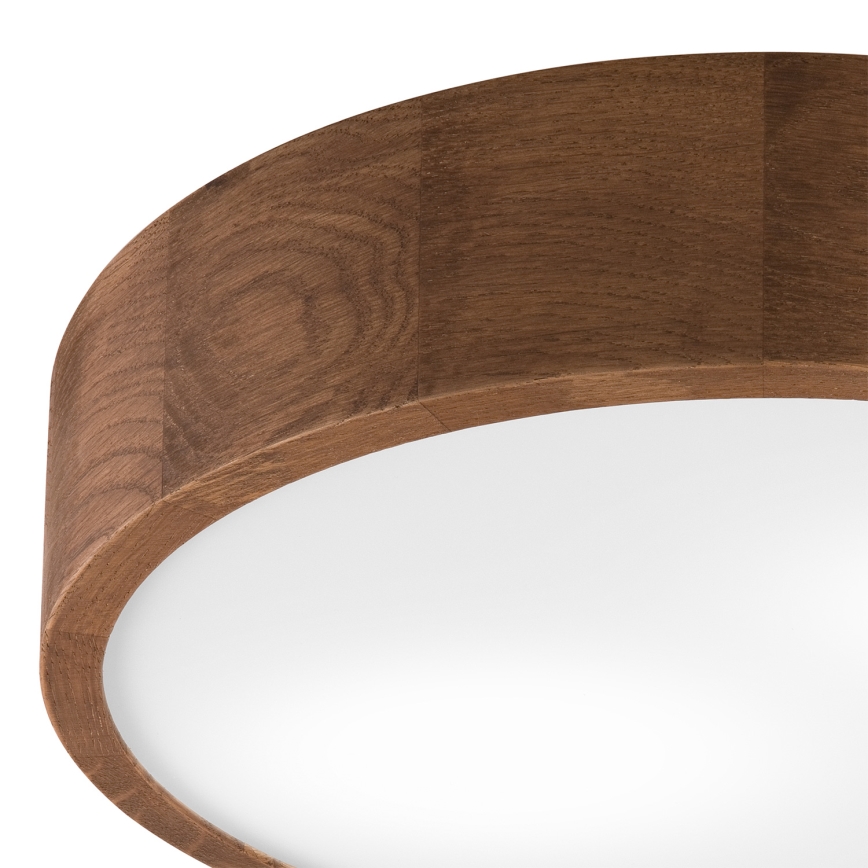 Brilagi - Candeeiro de teto LED RGBW dimerizável CARVALHO 2x E27 / 15 W / 230 V 2700–6500 K Wi‑Fi carvalho Ø 37,5 cm