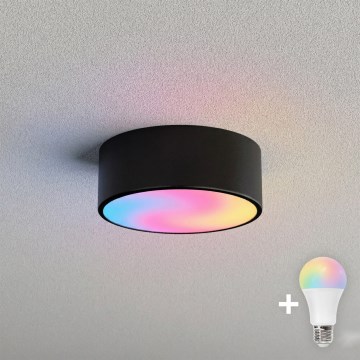BRILAGI - Luminária de teto LED RGBW dimerizável CLARE 1xE27/12W/230V 2700-6500K diâmetro 20 cm preta