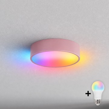 BRILAGI - Luminária de teto LED RGBW dimerizável CLARE 1xE27/12W/230V Ø 20 cm rosa
