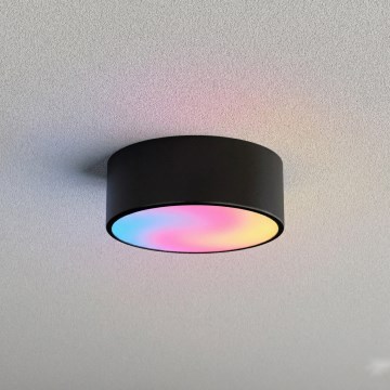 Brilagi - Luminária de teto LED RGBW dimerizável CLARE 1xE27/9W/230V 2700-6500K diâmetro 20 cm Wi-Fi preta