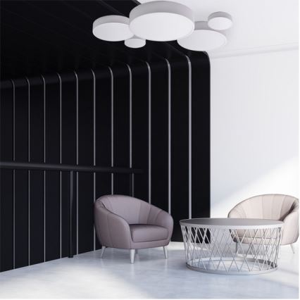 Brilagi - Luminária de teto LED RGBW regulável CLARE 2xE27/9W/230V 2700-6500K Ø 30 cm Wi-Fi branca