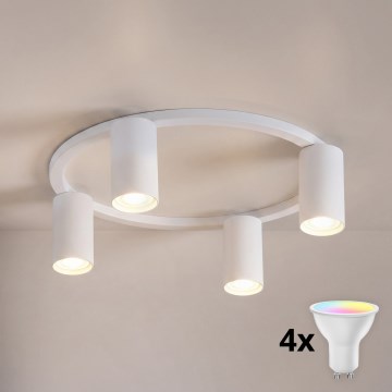 Brilagi - Luminária de teto LED RGBW dimerizável SELE 4xGU10/6,5W/230V 2700-6500K branca