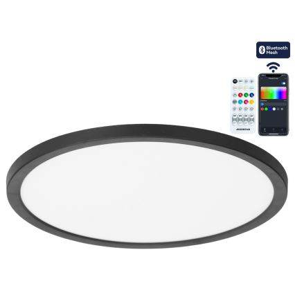 Brilagi - Candeeiro de teto LED RGBW dimerizável VIBE LED/24W/230V 3000–6500K Ø 29 cm preto + comando remoto