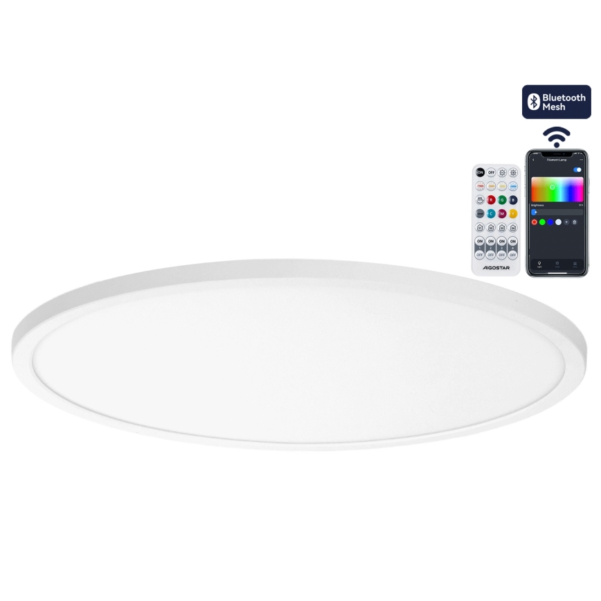 Brilagi - Luminária de teto LED RGBW dimerizável VIBE LED/36W/230V 3000-6500K diâmetro 40 cm branca + controlo remoto