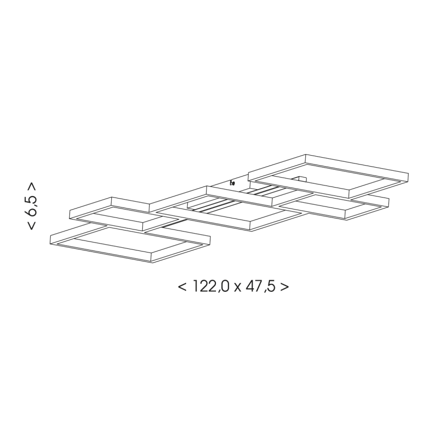 Brilagi - Luminária de teto LED SHIFT LED/42W/230V 4000K 47,5x122 cm preta