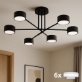 Brilagi - Luminária de teto LED sobreposta MONO 6xGX53/12W/230V preta