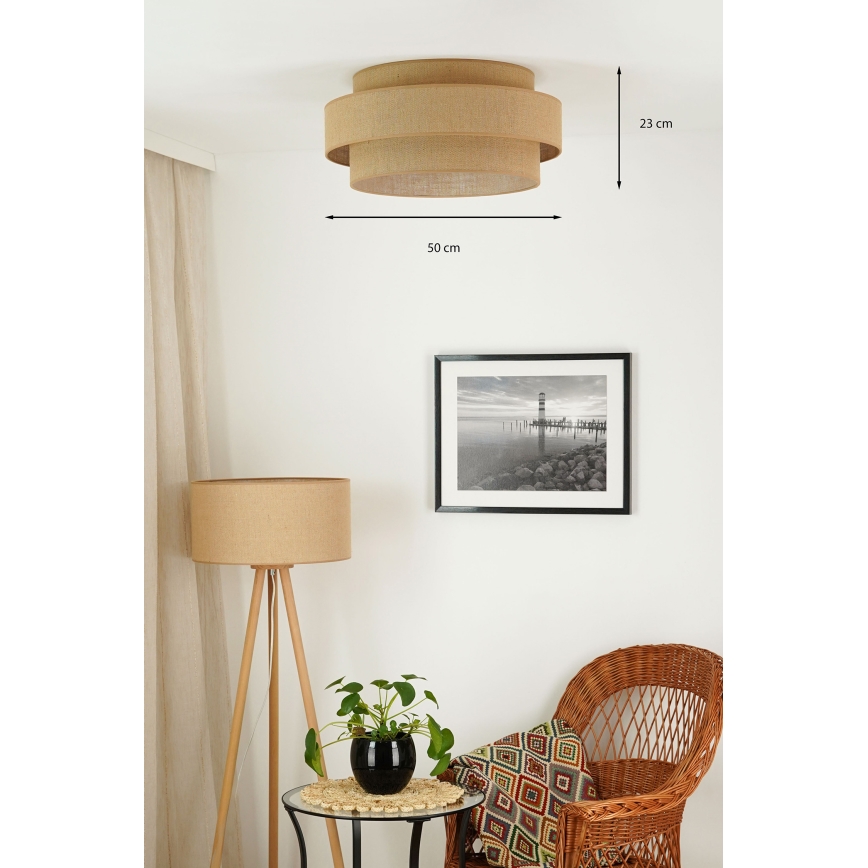 Brilagi - Luminária de Teto LED SPACE YUTE LED/12W/230V diâmetro 50 cm 3000K/4000K/6400K bege