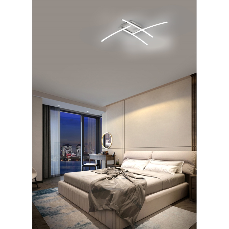 Brilagi - Candeeiro de tecto LED STRIPES LED/32W/230V 69x69 cm prateado