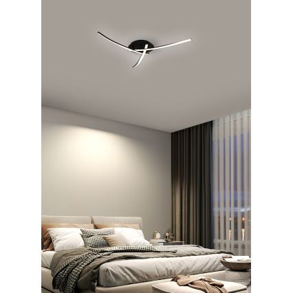 Brilagi - Candeeiro de tecto LED STRIPES LED/24W/230V Ø 64 cm preto