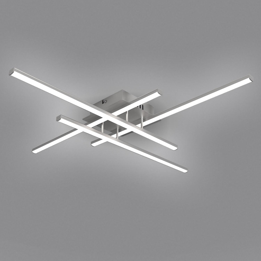 Brilagi - Luminária de teto LED STRIPES LED/37W/230V 68x68 cm prateada