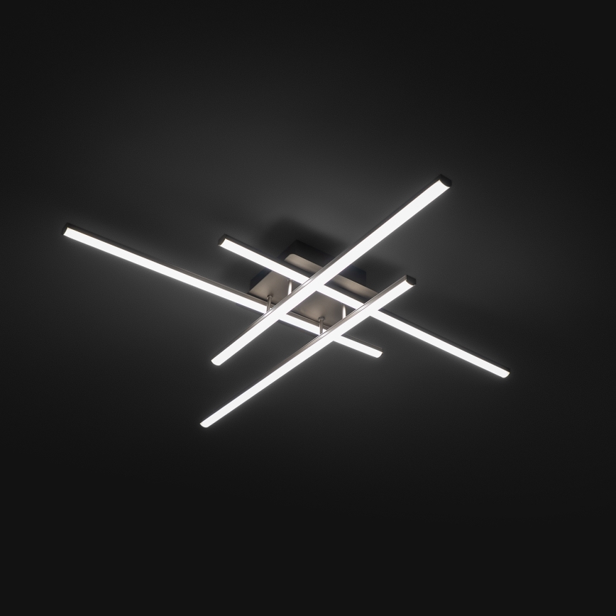 Brilagi - Luminária de teto LED STRIPES LED/37W/230V 68x68 cm prateada