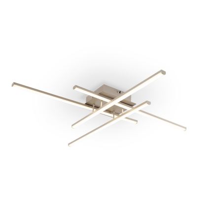 Brilagi - Luminária de teto LED STRIPES LED/37W/230V 68x68 cm prateada
