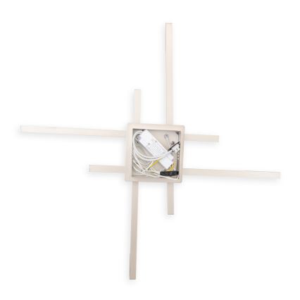 Brilagi - Luminária de teto LED STRIPES LED/37W/230V 68x68 cm prateada