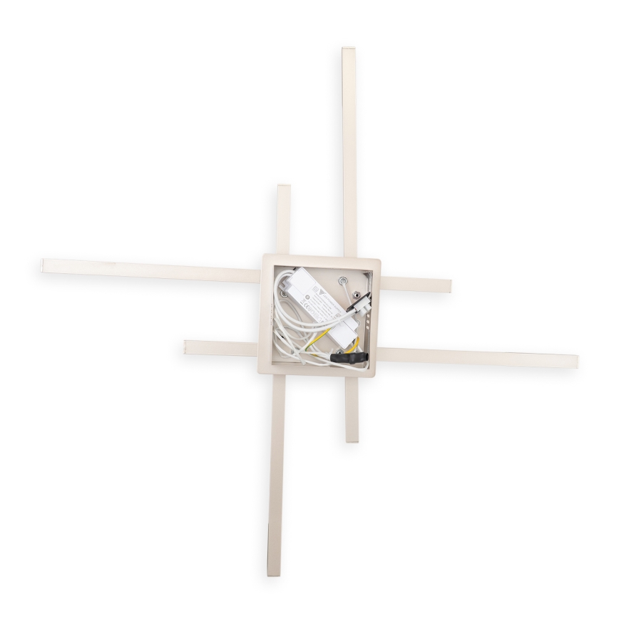 Brilagi - Luminária de teto LED STRIPES LED/37W/230V 68x68 cm prateada