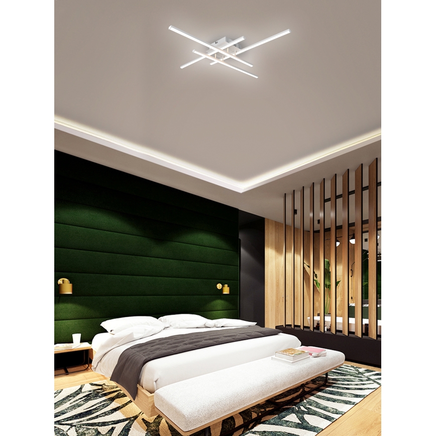 Brilagi - Candeeiro de teto STRIPES LED/37W/230V 68x68 cm branco